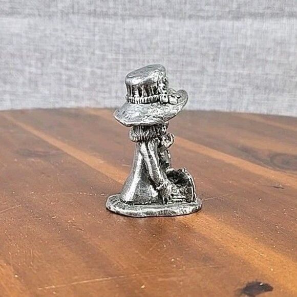 Vintage Michael Ricker Pewter Figurine - Girl with Teddy Bear - Picture 7 of 10